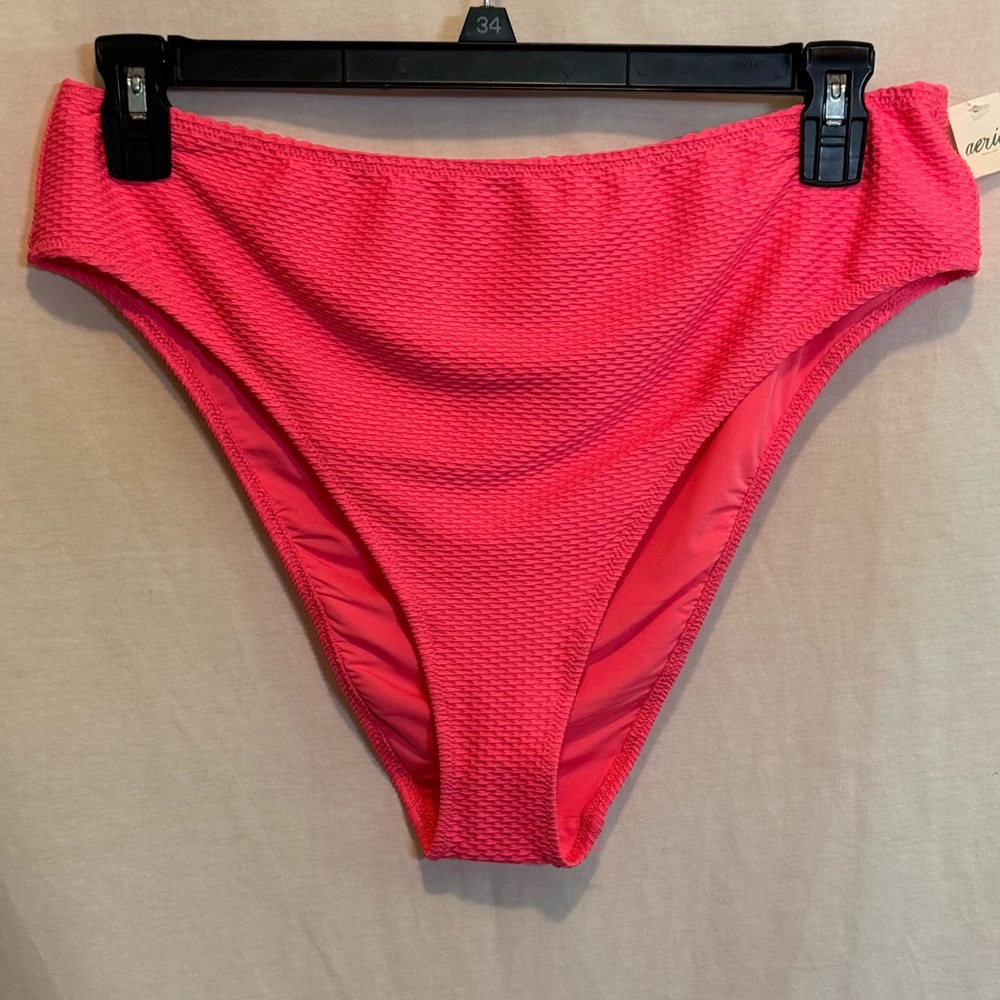 AA-438 Aerie NWT PLUS SIZE XXL High Cut‎ Cheeky Pink Summer Swim Bikini Bottoms